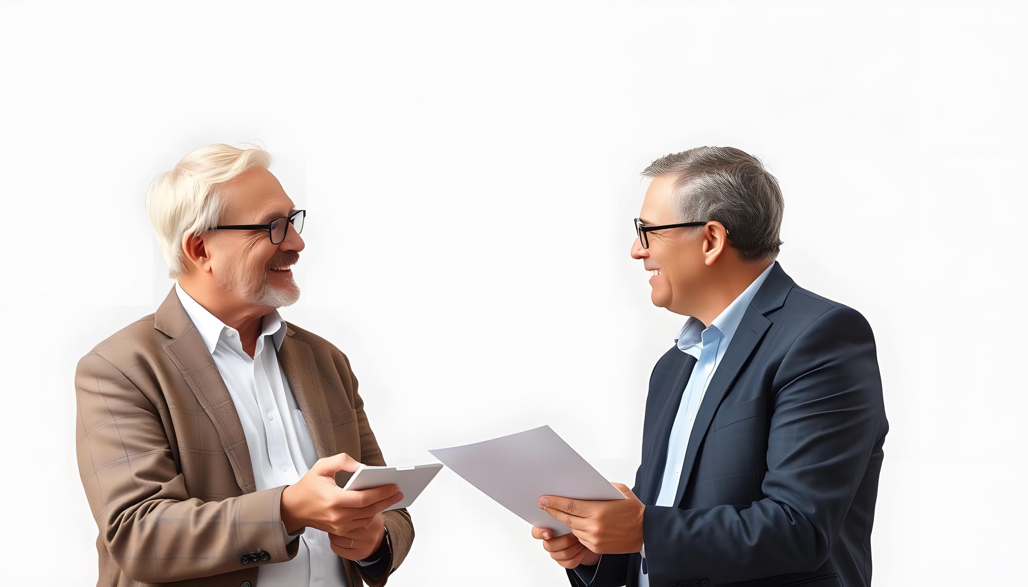 Consultant meeting a small business owner
